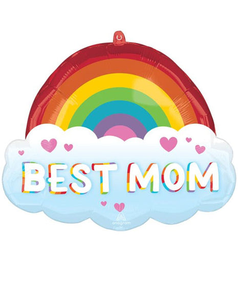 25in Anagram Best Mom Brilliant Rainbow Balloon