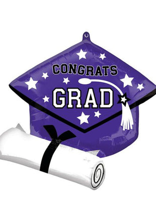 25in Anagram School Colors Cap Purple Balloon
