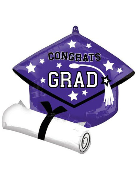 25in Anagram School Colors Cap Purple Balloon
