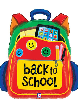 25in Betallic Back to School Backpack Balloons