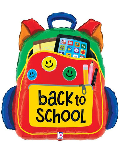 25in Betallic Back to School Backpack Balloons
