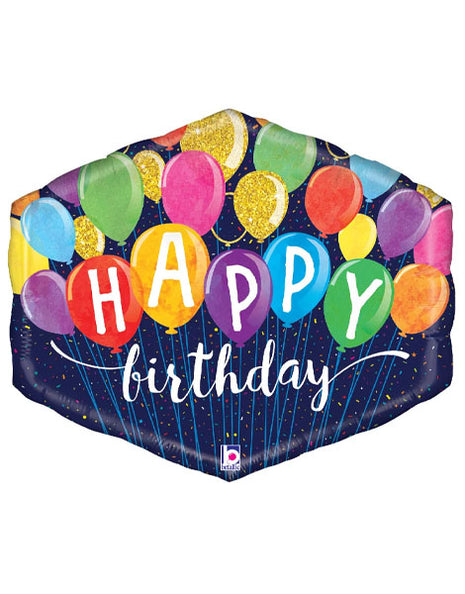 25in Betallic Festive Birthday Balloons Balloon