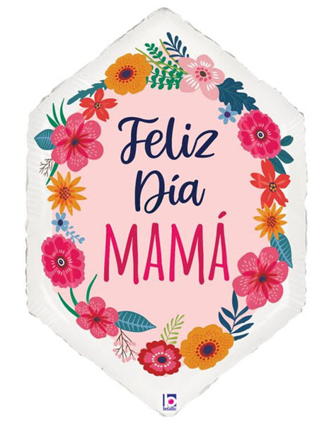 25in Betallic Flores de Satén Para el Día de la Madre Balloon