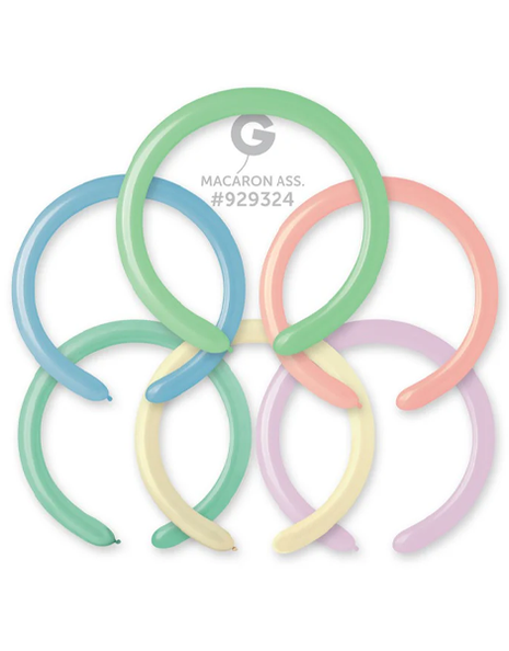 260 Gemar Macaron Assorted Balloons 50ct #929270 - Joker Party Supply