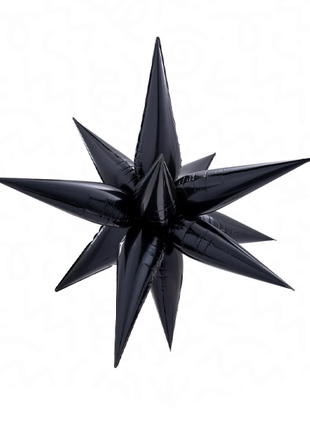 40in DecoChamp Black Starburst Balloon - Joker Party Supply