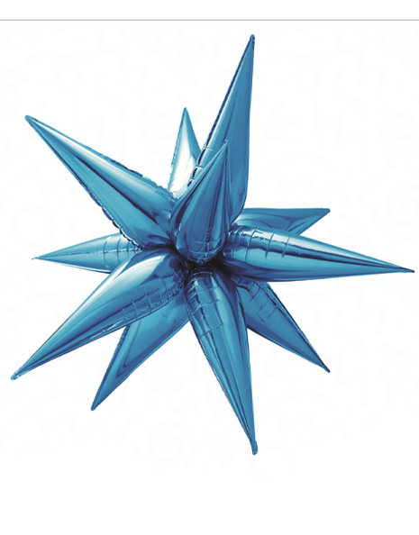 26in DecoChamp Blue Starburst Balloon - Joker Party Supply
