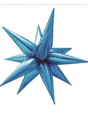 40in DecoChamp Blue Starburst Balloon - Joker Party Supply