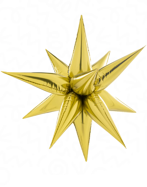40in DecoChamp Gold Starburst Balloon - Joker Party Supply