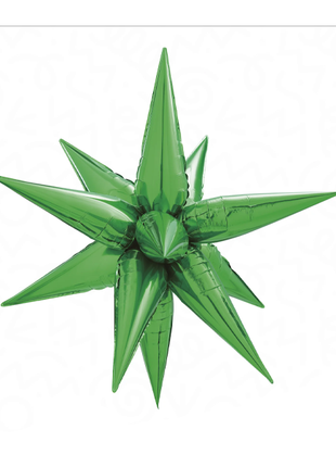 40in DecoChamp Green Starburst Balloon - Joker Party Supply