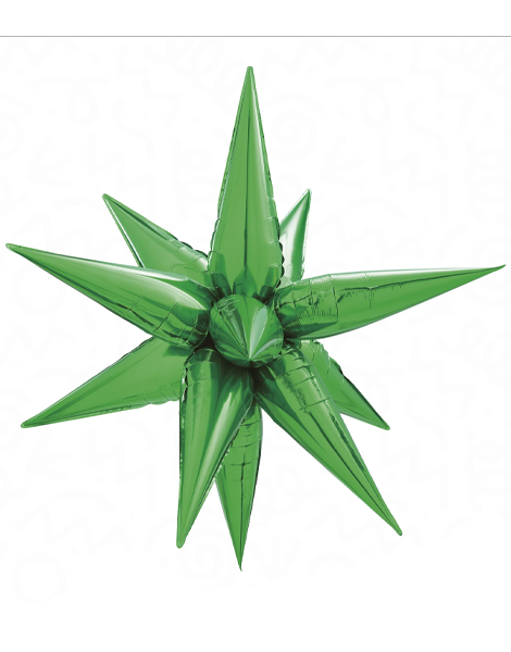 40in DecoChamp Green Starburst Balloon - Joker Party Supply
