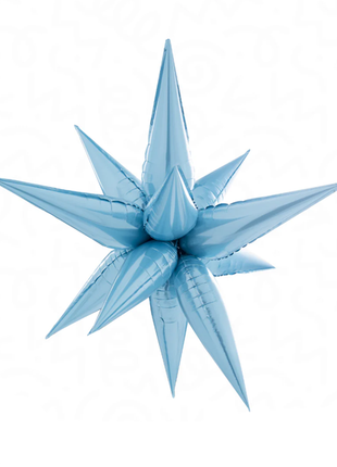 26in DecoChamp Light Blue Starburst Balloon - Joker Party Supply
