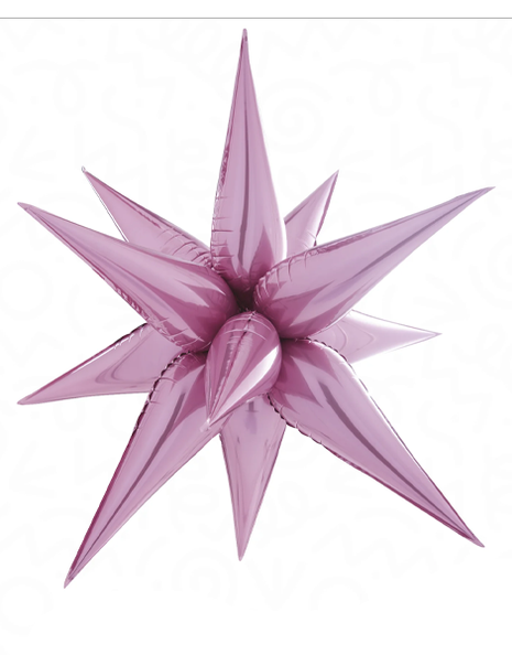 26in DecoChamp Light Pink Starburst Balloon - Joker Party Supply