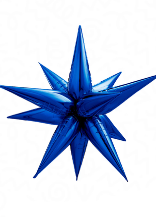 26in DecoChamp Navy Blue Starburst Balloon - Joker Party Supply