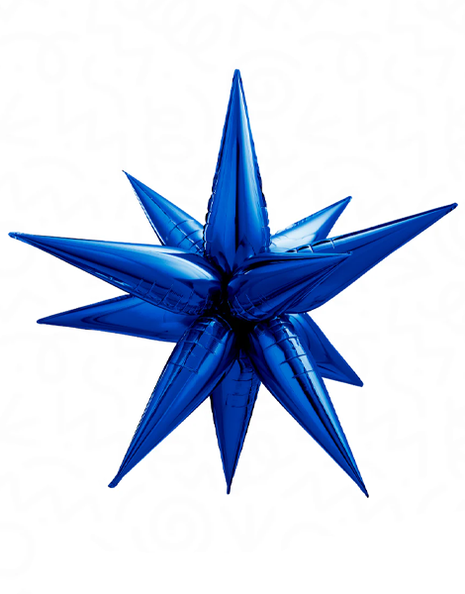 26in DecoChamp Navy Blue Starburst Balloon - Joker Party Supply