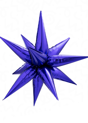 26in DecoChamp Purple Starburst Balloon - Joker Party Supply