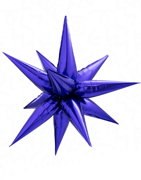 26in DecoChamp Purple Starburst Balloon - Joker Party Supply