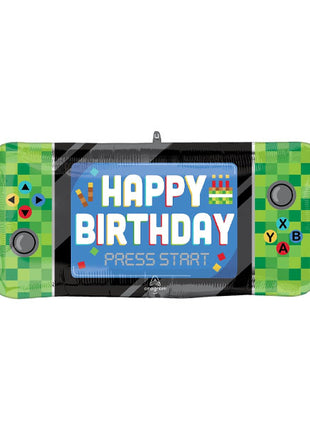 27in Anagram 8-Bit Birthday Balloon