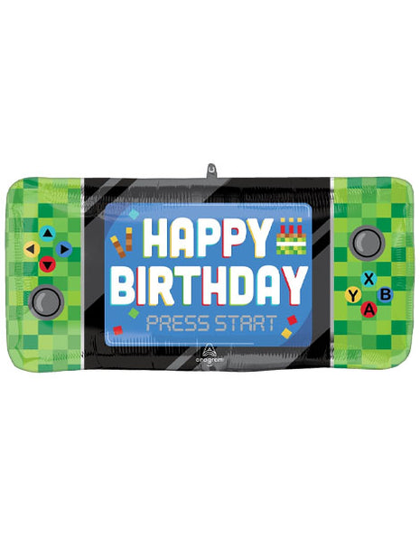 27in Anagram 8-Bit Birthday Balloon
