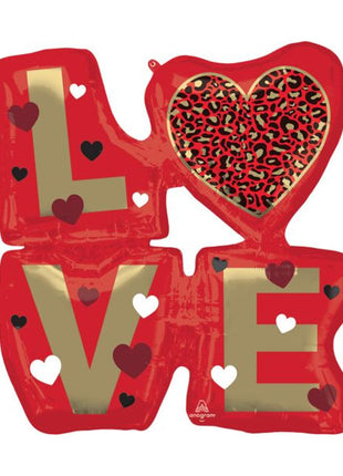 27in Anagram Love Animal Print Balloon