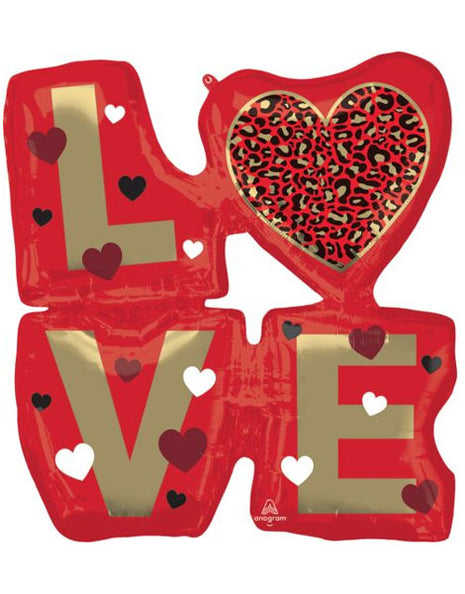 27in Anagram Love Animal Print Balloon