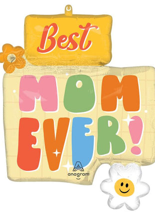 27in Anagram Retro Charm Best Mom Ever Balloon
