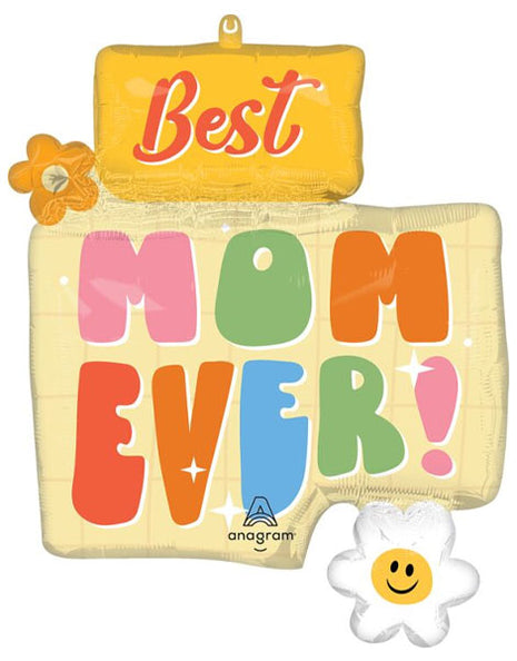 27in Anagram Retro Charm Best Mom Ever Balloon