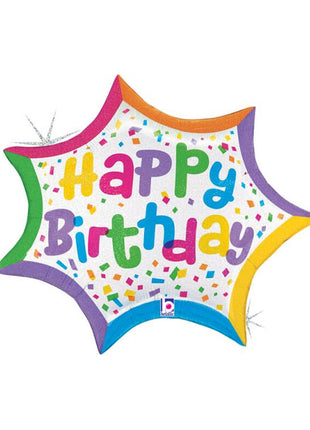 27in Betallic Birthday Confetti Burst Balloon