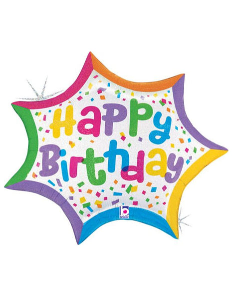 27in Betallic Birthday Confetti Burst Balloon