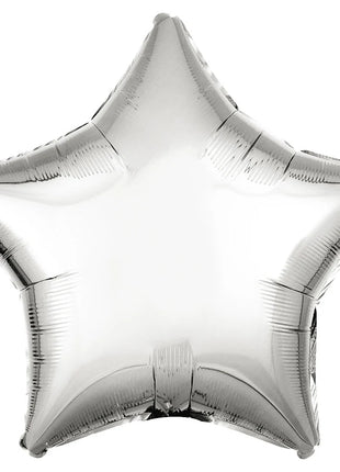 28in Anagram Solid Metallic Silver Star Balloon