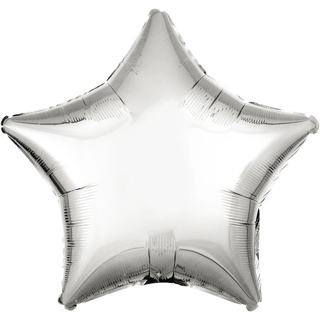 28in Anagram Solid Metallic Silver Star Balloon