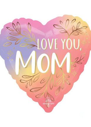 28in Anagram Botanical Traces Love You Mom Balloon