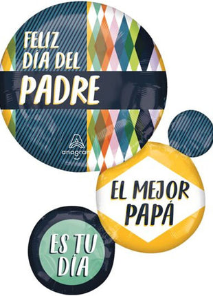 28in Anagram Feliz Dia Del Padre Retro Renew Balloon