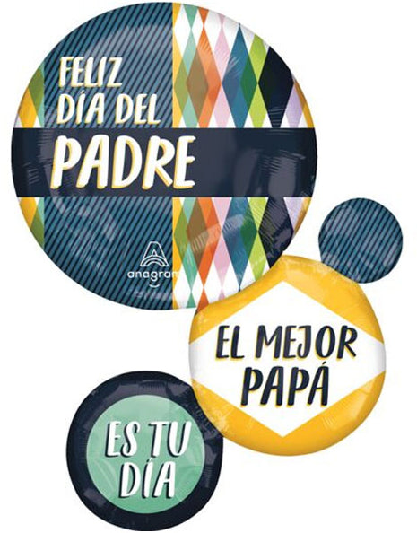 28in Anagram Feliz Dia Del Padre Retro Renew Balloon