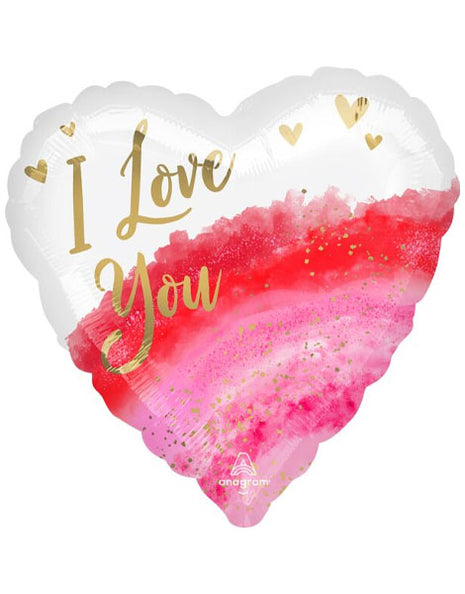 28in Anagram Geode Watercolor Love Balloon