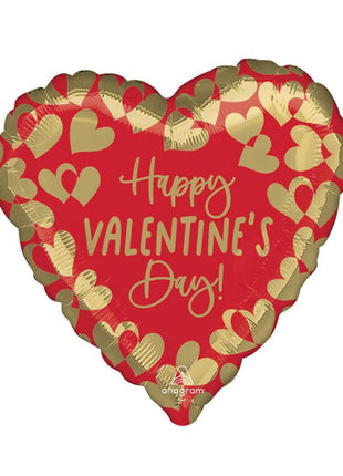28in Anagram Golden Happy Valentine's Day Balloon
