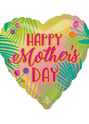 28in Anagram Happy Mother's Day Tropical Heart Balloon