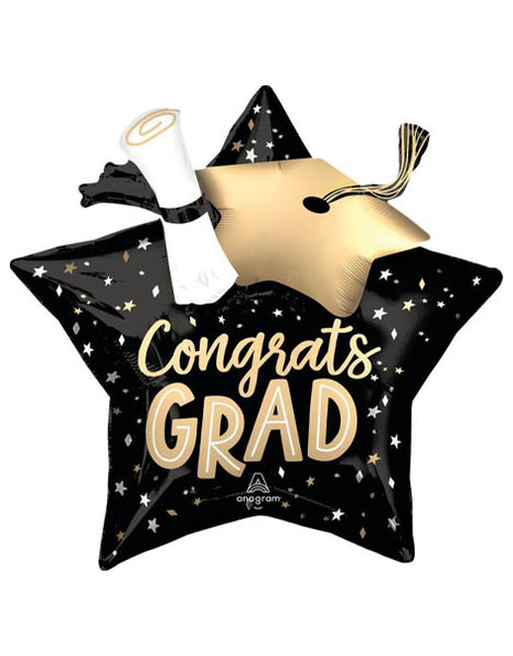 28in Anagram Satin Twirling Tassels Congrats Grad Balloon