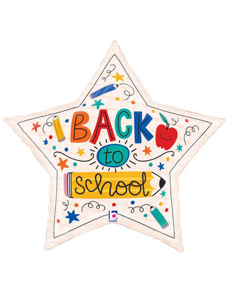 28in Betallic Back to School Star Balloon