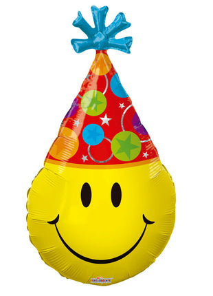 28in ConverUSA Smiley Party Hat Balloon