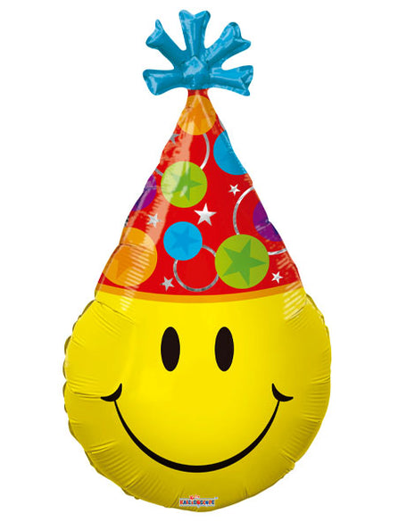 28in ConverUSA Smiley Party Hat Balloon