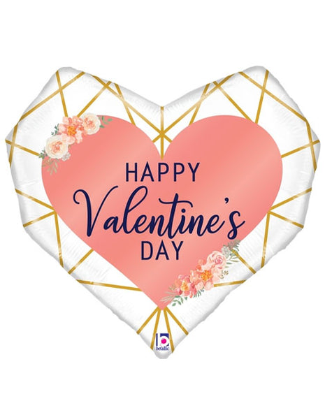 29in Betallic Geo Valentine Balloon