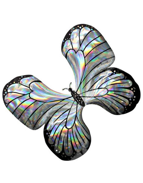 30in Anagram Holographic Iridescent Butterfly Balloon