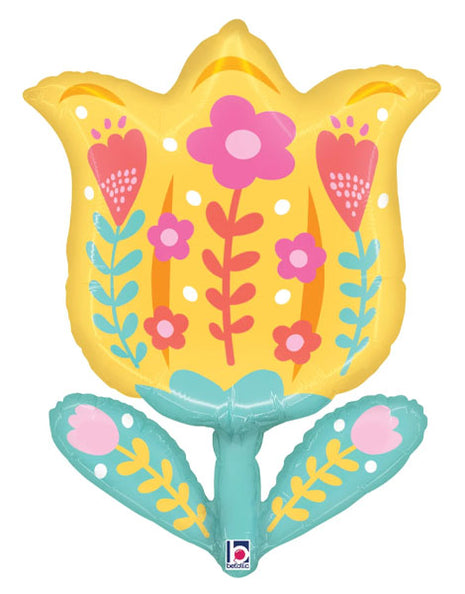 30in Betallic Fun Folk Tulip Balloon
