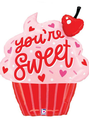 30in Betallic You're Sweet Cupcake Balloon