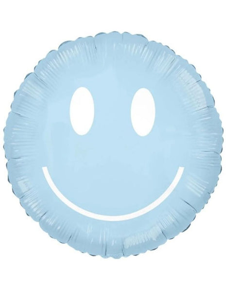 30in Tuftex Friendly Smile Blue Balloon