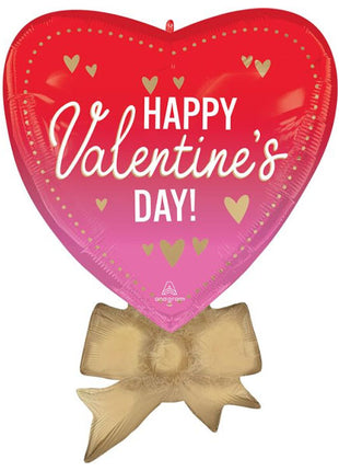 31in Anagram Satin Happy Valentine's Day Better with Bows Balloon