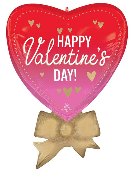 31in Anagram Satin Happy Valentine's Day Better with Bows Balloon