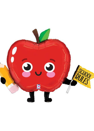 31in Betallic School Rules Apple Balloon
