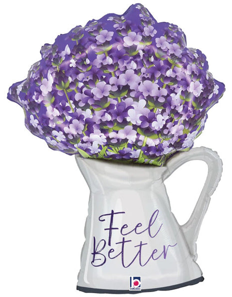 31in Betallic Feel Better Lavender Pitcher Balloon