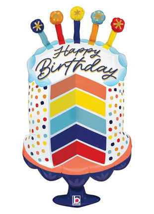 32in Betallic Sliced Birthday Cake Balloon